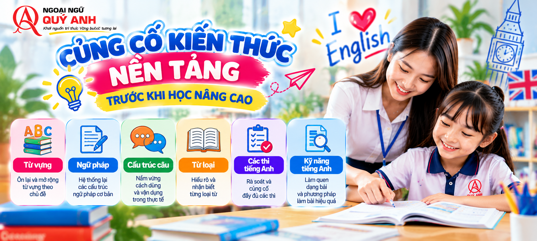 Lớp Dạy tiếng Anh nâng cao cho học sinh tại Dĩ An