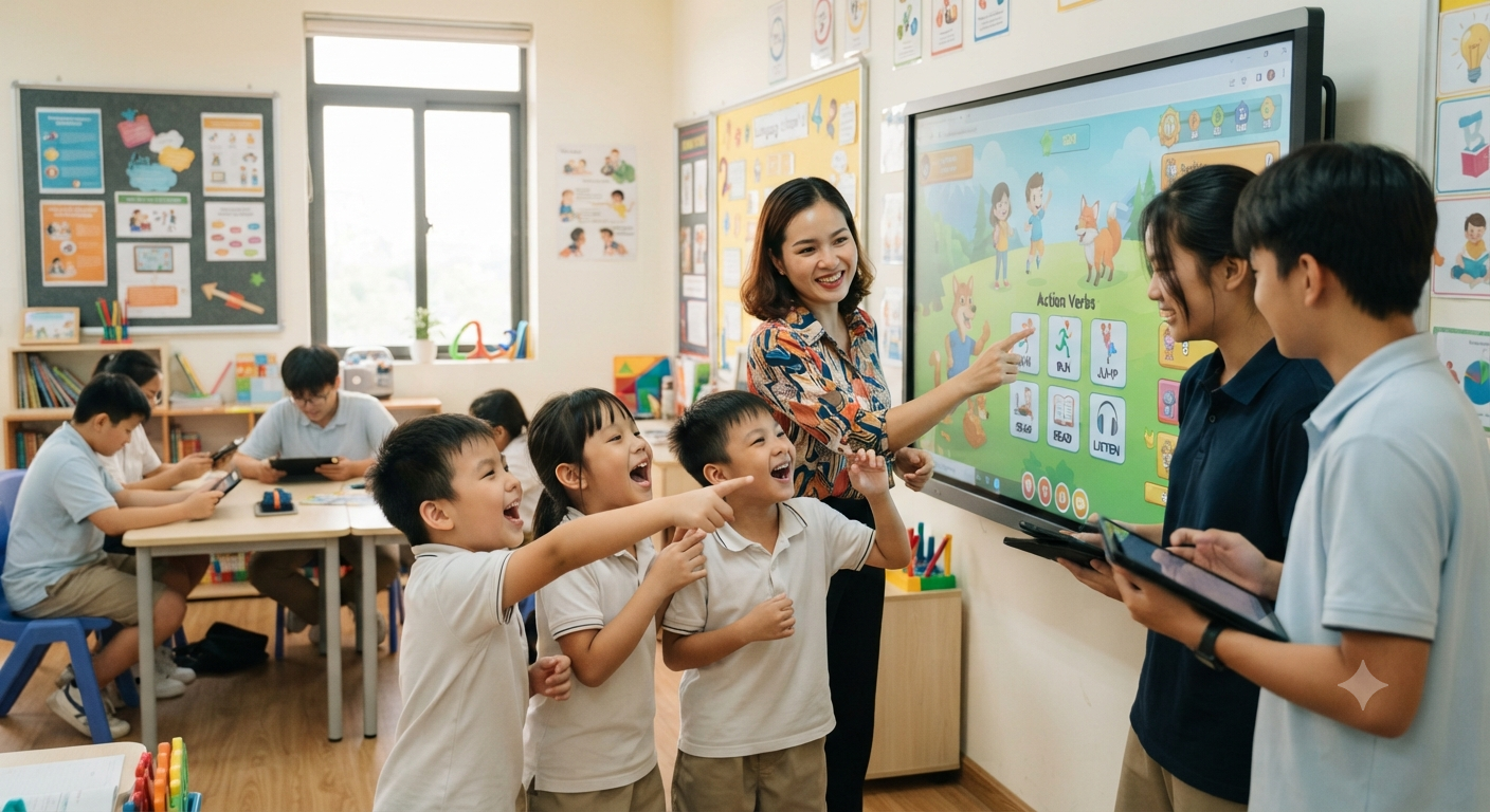 Ứng dụng hình ảnh và trò chơi tương tác vào quá trình học